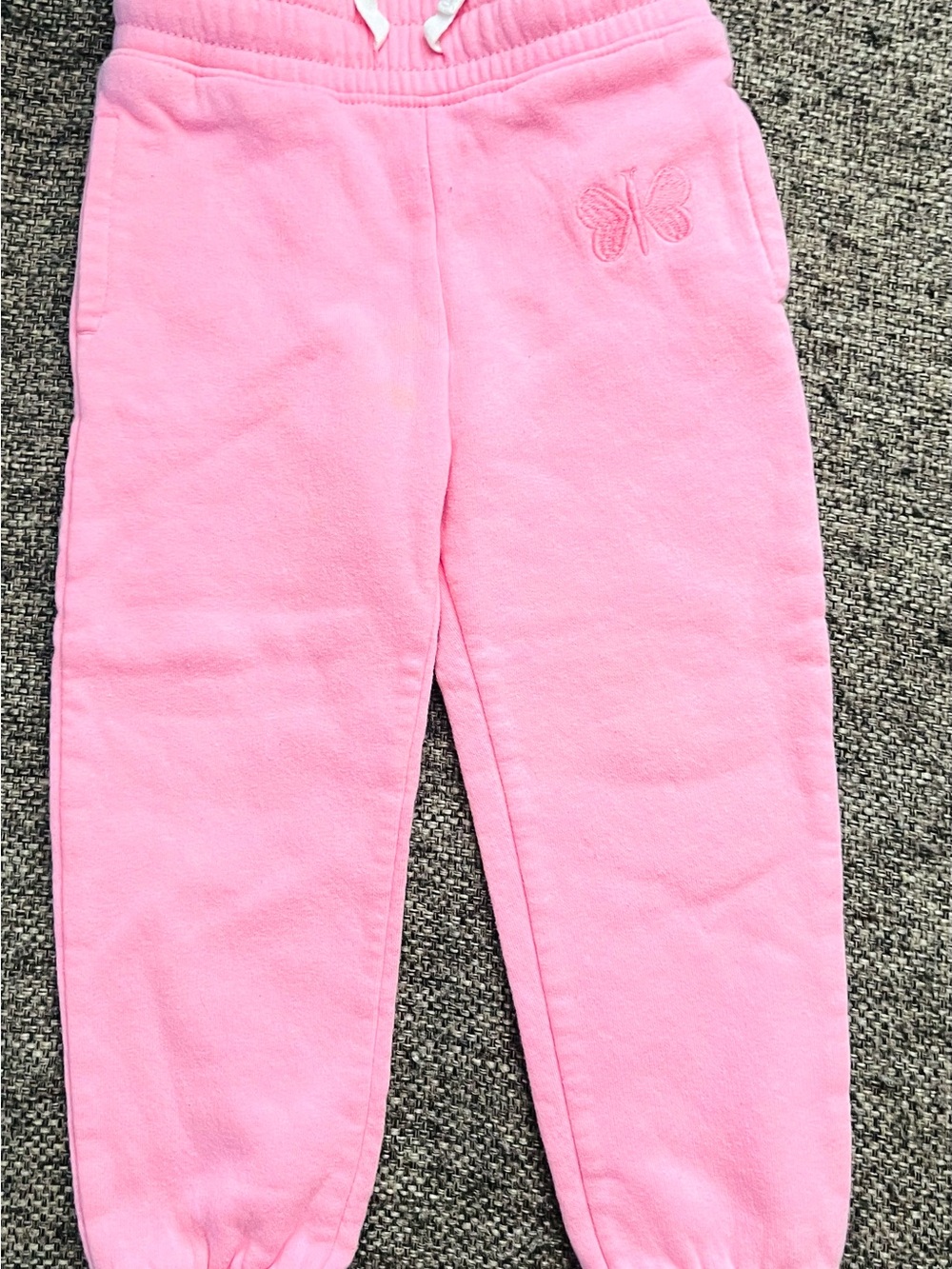 Old Navy Pink Fleece Jogger Pants with Butterfly Detail